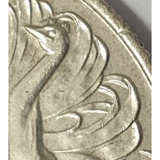 AUSTRALIA 1966 . FIFTY 50 CENTS COIN . ROUND . VARIETY . DOUBLE BAR